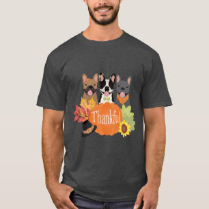 Thankful French Bulldogs Thanksgiving T-Shirt