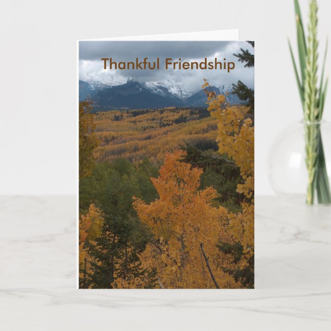 Thankful Friendship Thank You Card (Front)