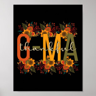 Thankful G-ma Grandmother Thanksgiving G-ma Grandm Poster