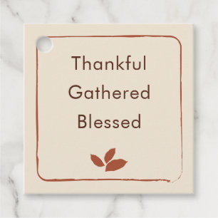 Thankful Gathered Blessed Friendsgiving Favour Tags