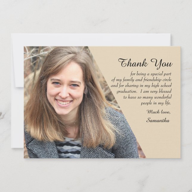 Thankful Graduate Photo Card (Front)