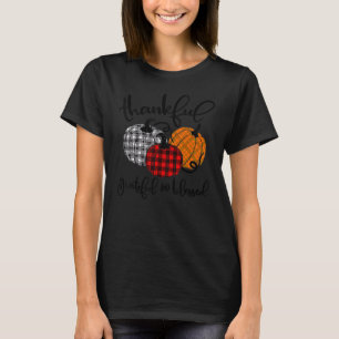 Thankful Grateful And Blessed Pumpkin Fall Leopard T-Shirt