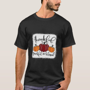 Thankful Grateful and Blessed Pumpkin Fall Thanksg T-Shirt