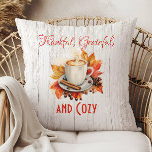 Thankful, Grateful, and Cosy – Thanksgiving Cushion