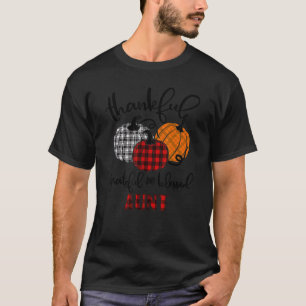 Thankful Grateful Blessed Aunt Autumn Fall Pumpkin T-Shirt