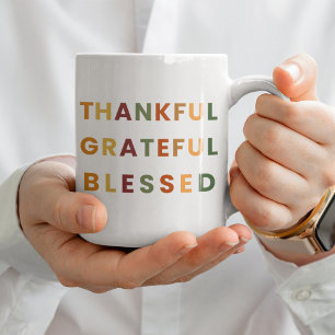 Thankful Grateful Blessed – Autumn Colors Coffee Mug