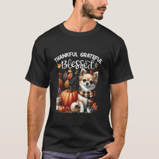 Thankful Grateful Blessed Chihuahua Dog Fall Y all T-Shirt