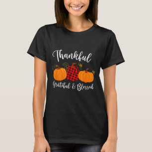 Thankful Grateful Blessed Christmas &amp; Thanksgi T-Shirt
