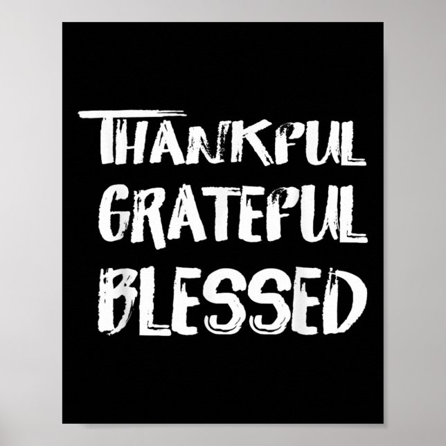 Thankful Grateful Blessed Christmas Shirts For Men Poster (Front)