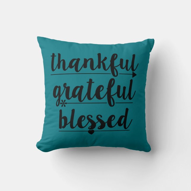thankful grateful blessed cushion (Front)