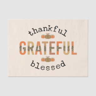 Thankful Grateful Blessed Cute Fall Thanksgiving Tissue Paper