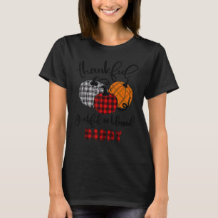 Thankful Grateful Blessed Daddy Autumn Fall Pumpki T-Shirt