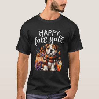 Thankful Grateful Blessed English Bulldog Fall Y a T-Shirt