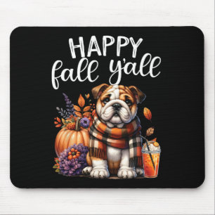 Thankful Grateful Blessed English Bulldog Fall Y'a Mouse Pad