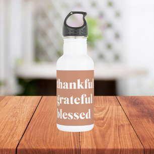 Thankful Grateful Blessed Fall Neutral 532 Ml Water Bottle