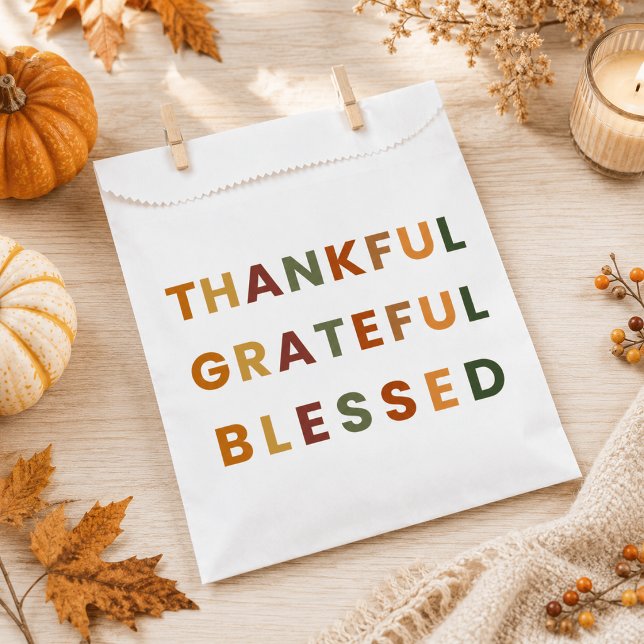 Thankful Grateful Blessed – Fall Party Favour Bags (Creator Uploaded)