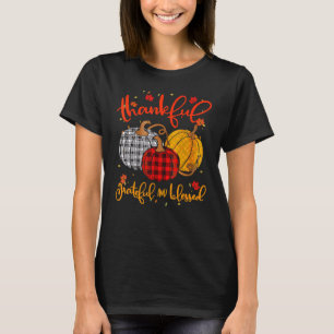 Thankful Grateful Blessed Fall Pumpkin Thanksgivin T-Shirt