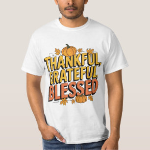 Thankful Grateful Blessed Fall T-shirt Design