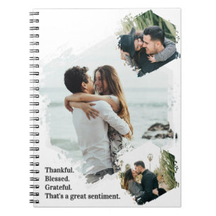 Thankful Grateful Blessed Family Photo Notebook