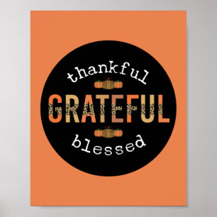 Thankful Grateful Blessed Fun Leopard Print Fall
