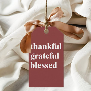 Thankful Grateful Blessed Gift Tags
