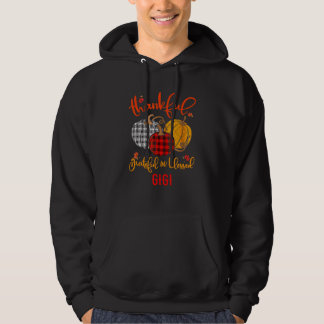 Thankful Grateful Blessed Gigi Autumn Fall Pumpkin Hoodie