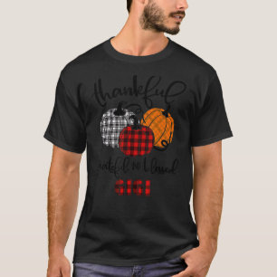 Thankful Grateful Blessed Gigi Autumn Fall Pumpkin T-Shirt