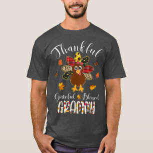 Thankful Grateful Blessed Grammy Turkey Grammy Tha T-Shirt