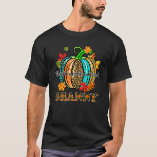 Thankful Grateful Blessed Granny Pumpkin Thanksgiv T-Shirt