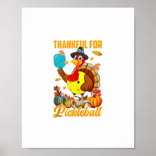 Thankful Grateful Blessed Happy Thanksgiving Turke Poster