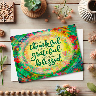 ‘Thankful, Grateful, Blessed’ Inspirivity Card