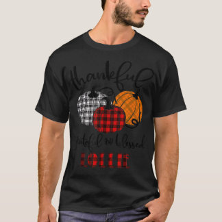 Thankful Grateful Blessed Lollie Buffalo Plaid Tha T-Shirt
