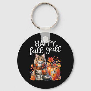 Thankful Grateful Blessed Maine Coon Cat Lovers Fa Key Ring