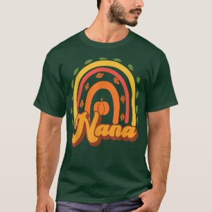 Thankful Grateful Blessed Nana Fall Autumn Hallowe T-Shirt