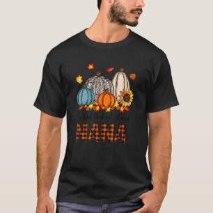 Thankful Grateful Blessed Nana Pumpkins Fall Thank T-Shirt