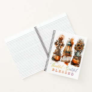 Thankful Grateful Blessed  Notebook