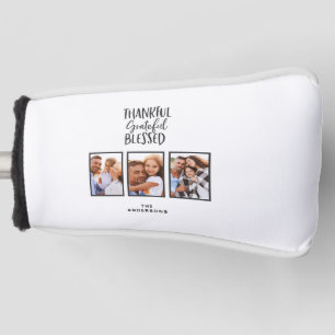 Thankful grateful blessed photo thanksgiving  golf head cover