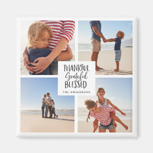 Thankful grateful blessed photo thanksgiving   magnet