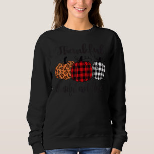 Thankful Grateful Blessed Plaid Leopard Pumpkin Th Sweatshirt