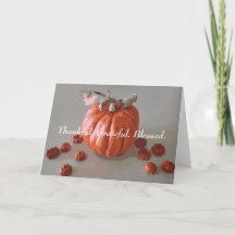 Thankful Grateful Blessed Pumpkin Thanksgiving