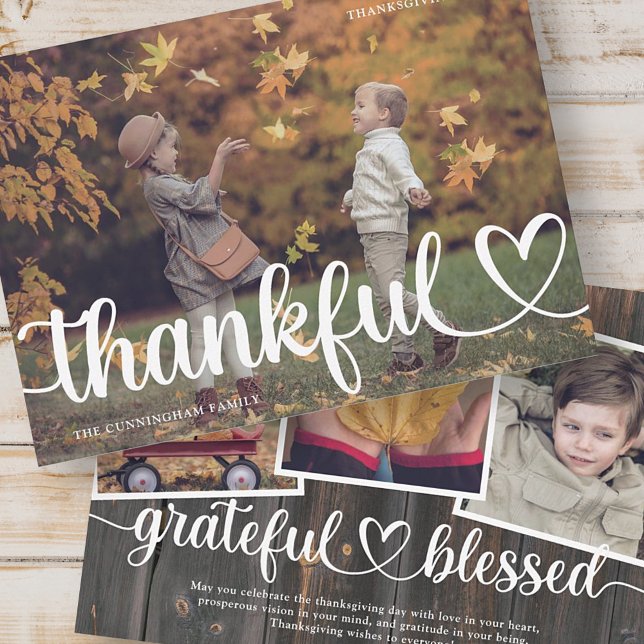 Thankful Grateful Blessed Rustic Thanksgiving (Creator Uploaded)