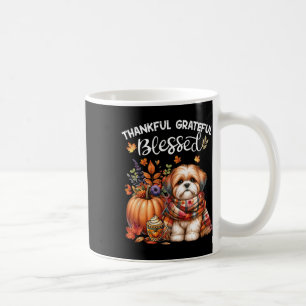 Thankful Grateful Blessed Shih Tzu Dog Fall Y'all Coffee Mug
