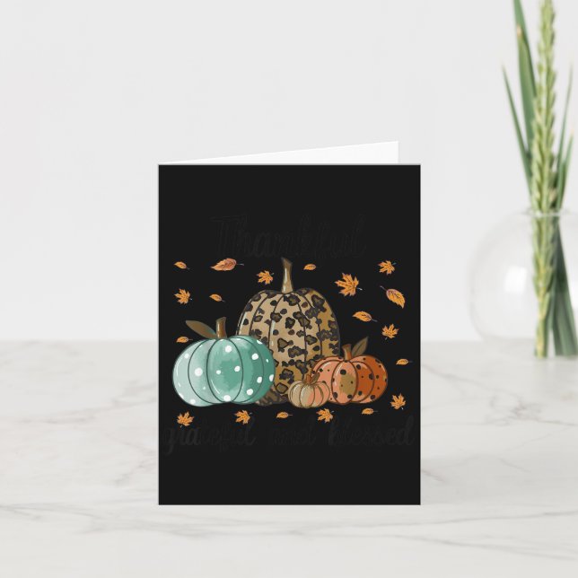 Thankful Grateful Blessed Shirt For Women Funny Ch Card (Front)