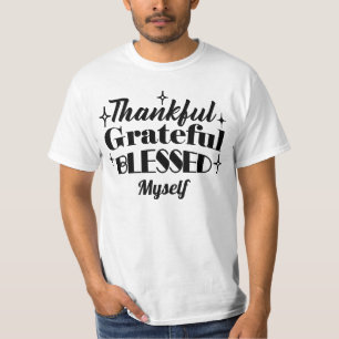 Thankful, Grateful, Blessed Sparkling Thanksgiving T-Shirt