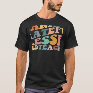 Thankful Grateful Blessed Sped Teacher Fall Thanks T-Shirt