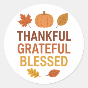 Thankful Grateful Blessed Sticker