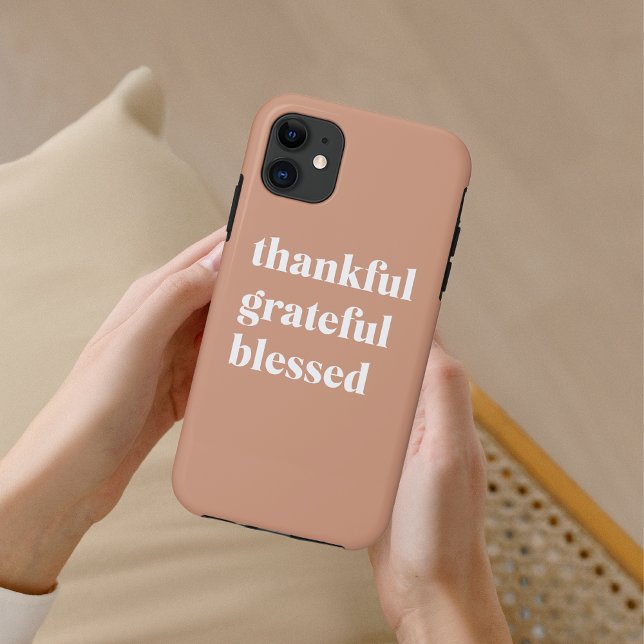 Thankful Grateful Blessed | Thanksgiving  Case-Mate iPhone Case (Creator Uploaded)