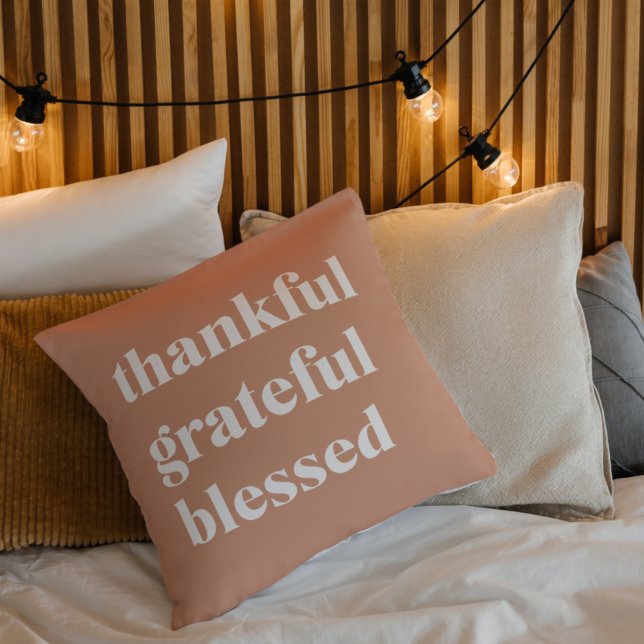 Thankful Grateful Blessed | Thanksgiving Cushion (Creator Uploaded)