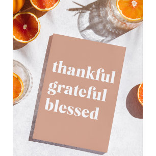 Thankful Grateful Blessed Thanksgiving Holiday Card