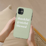 Thankful Grateful Blessed | Thanksgiving Quote iPhone 11 Case<br><div class="desc">Thankful Grateful Blessed | Thanksgiving Quote</div>